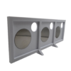 fotolijst-3d-1x3-wit Fotolijst voor fotomagneten
